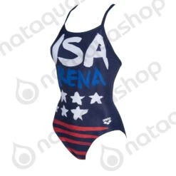 Arena W COUNTRY FLAGS LIGHT DROP BACK ONE PIECE