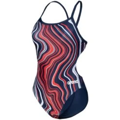 Arena W SWIMSUIT CHALLENGE BACK MARBLED - FEMME