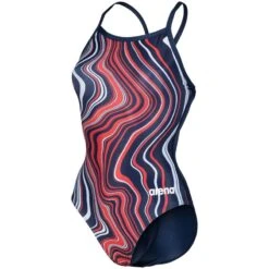 Arena W SWIMSUIT LIGHTDROP BACK MARBLED - FEMME