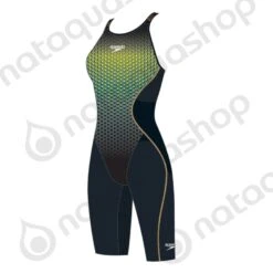 Speedo LZR PURE INTENT DOS FERME - FEMME Black/fluo Yellow/jade/rose Gold