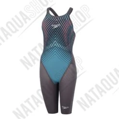 Speedo FS LZR PURE VALOR DOS OUVERT - FEMME Gris/Vert
