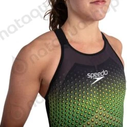 Speedo LZR PURE VALOR DOS FERME - FEMME Black/fluo Yellow/jade -TURBO Soldes Magasin 11979f313d