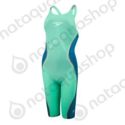 Speedo LZR PURE INTENT DOS OUVERT - FEMME Vert/Bleu