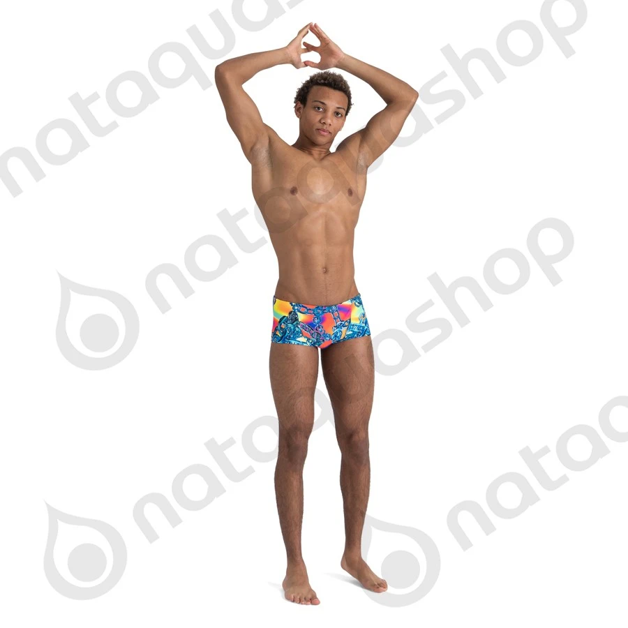 Speedo END CLUB TRAINING ALLOVER 17 CM Bleu/rouge 2 Speedo END CLUB TRAINING ALLOVER 17 CM Bleu/rouge – Image 2