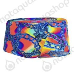 Speedo END CLUB TRAINING ALLOVER 17 CM Bleu/rouge