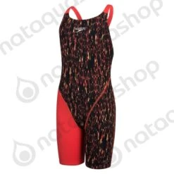 Speedo FASTSKIN ENDURANCE+ OPENBACK KNEESKIN Noir/rouge
